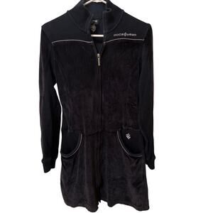 Rocawear Y2K Vintage Velour Full Zip Dress Women's Size Large Streetwear Retro